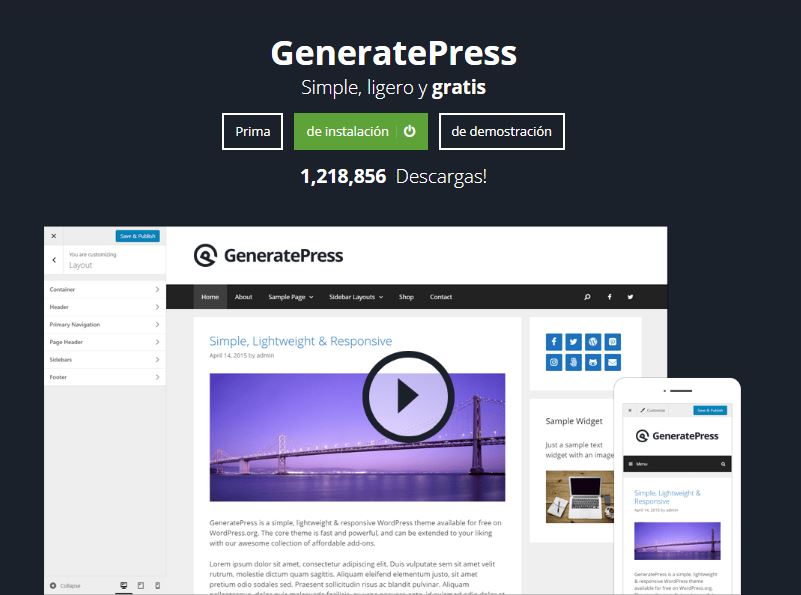 como crear blog con generatepress y elementor gratis