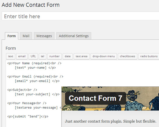 Contact Form 7 UI