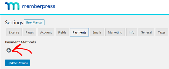 add a new payment method in memberpress