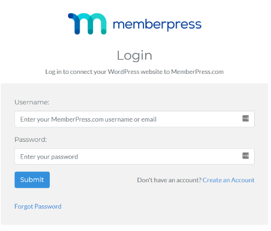 login to your memberpress account